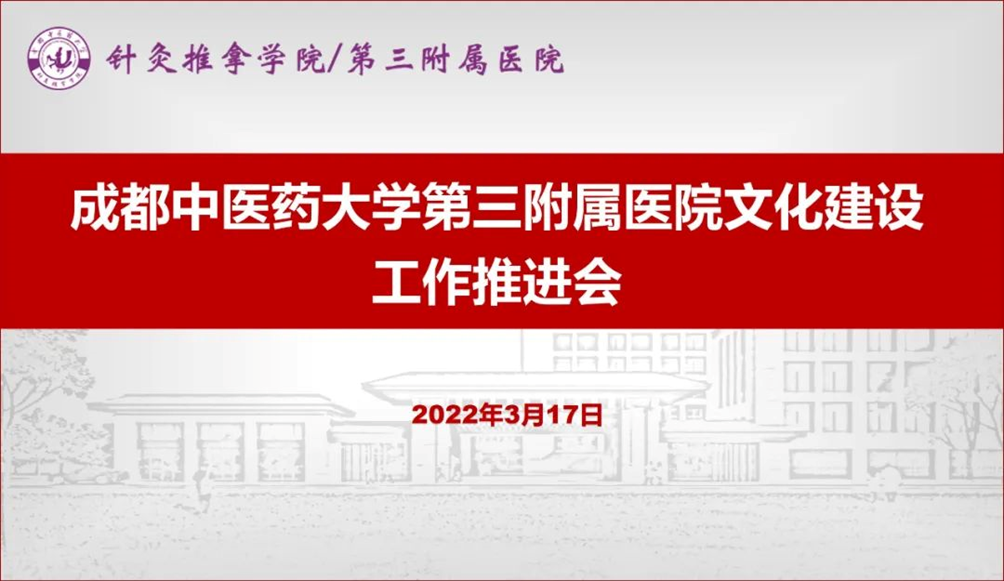 第三附属医院召开文化建设工作推进会(图1)